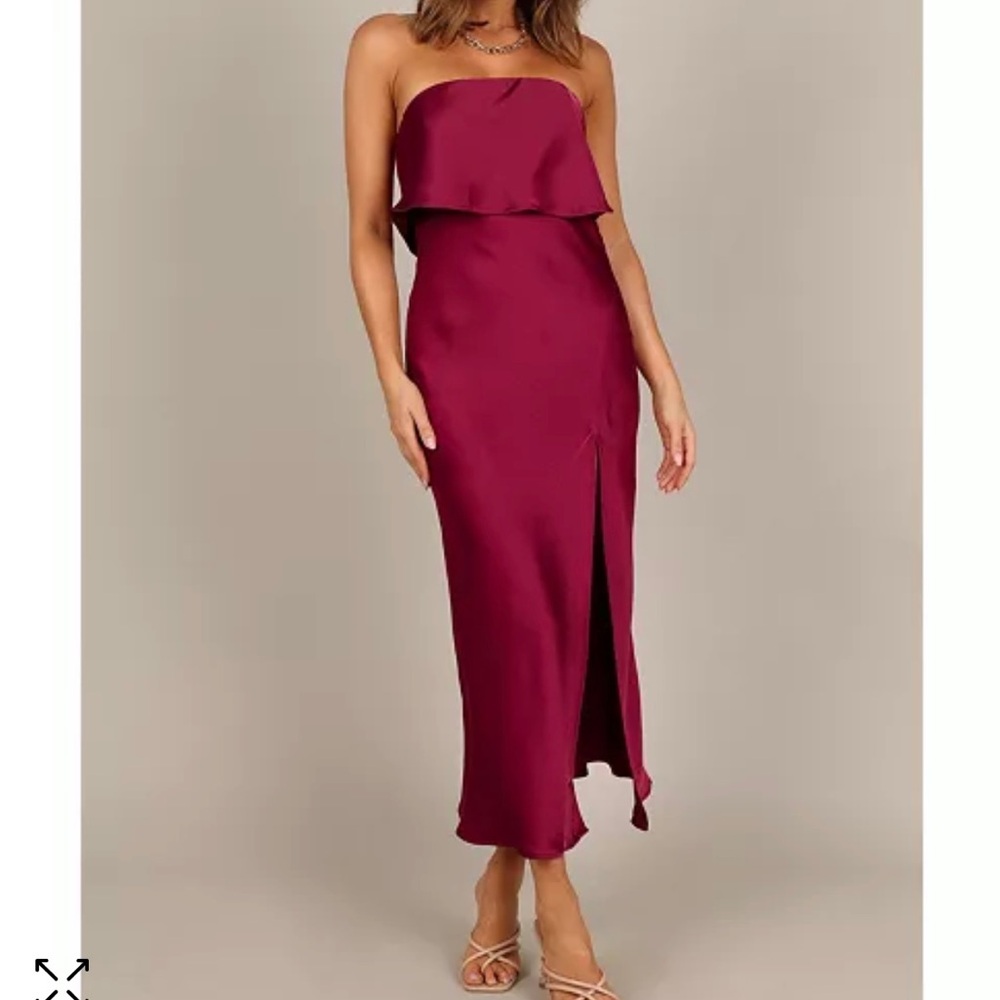 Petal and Pup Vienna strapless midi dress size small , berry color , nwt